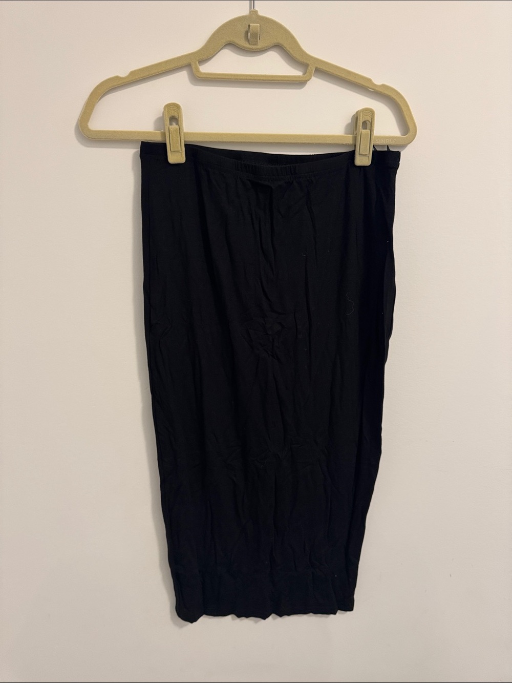 SET of Black Tube Skirt and Cropped Turtleneck Top